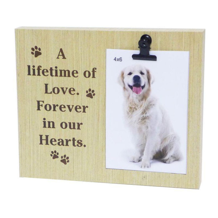 Trinx Dog Pawprints A Lifetime Of Love Forever In Our Hearts Picture Frame Wayfair