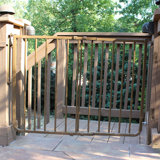 dark wood baby gate
