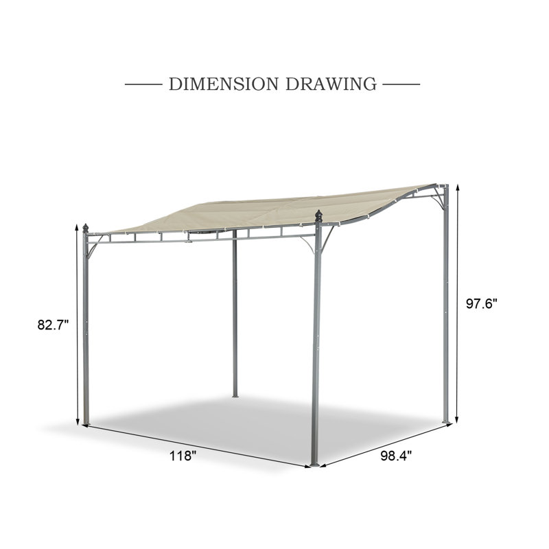 Cloud Mountain Inc Sunshade Awning Outdoor 10 Ft W X 8 Ft D Metal Party Tent Canopy Wayfair