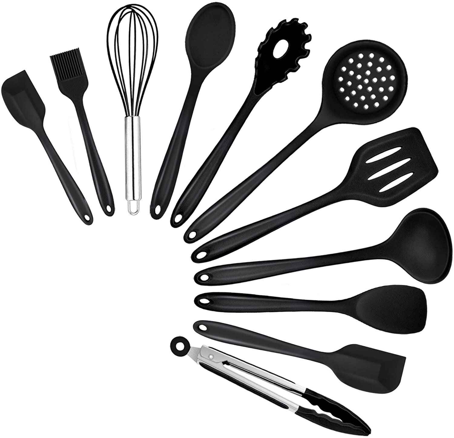 Baking and Mixing Non-Stick Silicone Kitchen Utensils with Stainless Steel Core for Cooking Silicone Spatula Green