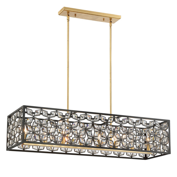 Metropolitan By Minka Brookcrest 8 Light Kitchen Island Rectangle Pendant Wayfair