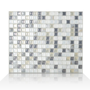 Stick On L Tiles Self Adhesive Wayfair Co Uk Minimo Noche 29 34cm X 24 49cm L Stick Mosaic Tile In White Grey