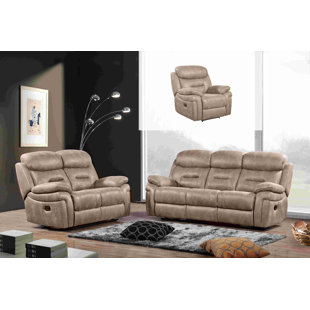 Israel Reclining 3 Piece Living Room Set by