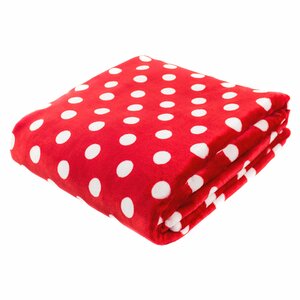 Canyon Creek Polka Dot Printed Fleece Blanket