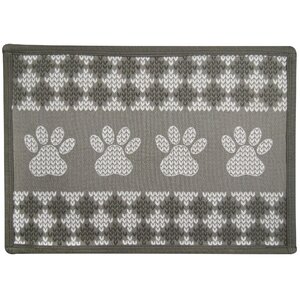 Knit Paw Border Tapestry Pet Mat