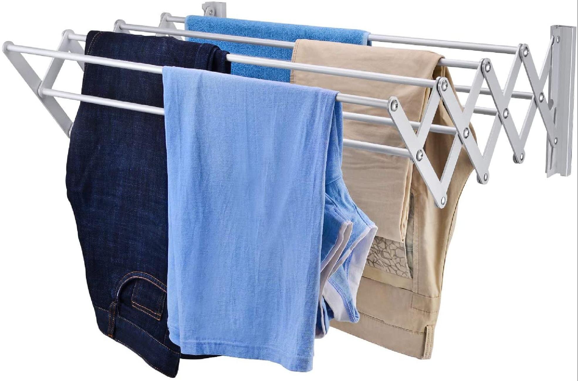 kungreatbig Wall Mount Clothes Drying Rack,Rustproof Accordion ...