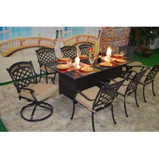 Go to store & view more images Jackston 9 Piece Sunbrella Dining Set with Cushions by Darby Home Co