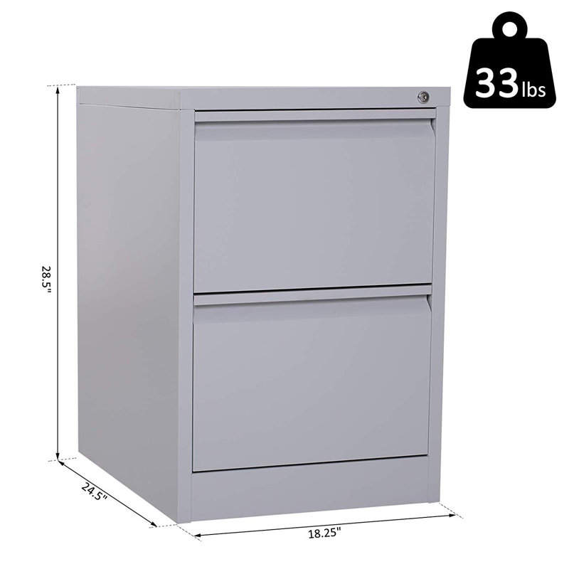 Symple Stuff Sherryl Metal 2 Drawer Vertical Filing Cabinet