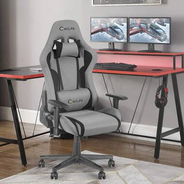 Eclife Gaming Chair Racing Computer Desk Recliner Adjustable with massage Headr 
