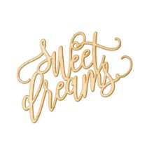 Sweet Dreams Metal Wall Decor Accents Polished Steel 21" wide 