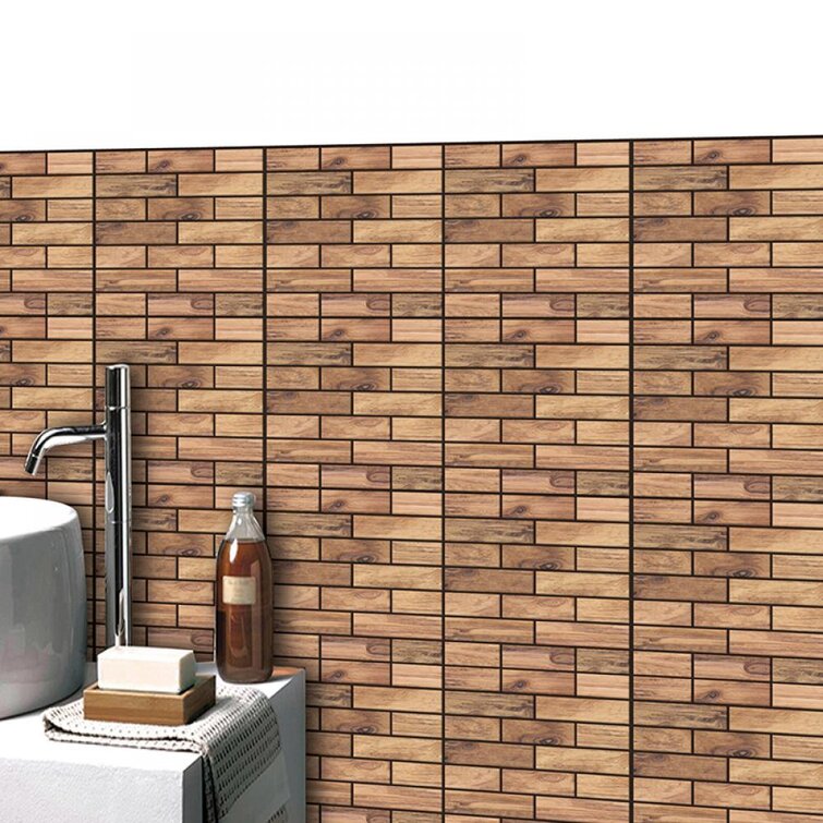 Rustic 3D Wall Decal Geometry Brick Stone Self-Adhesive Wall Sticker Panel Decor