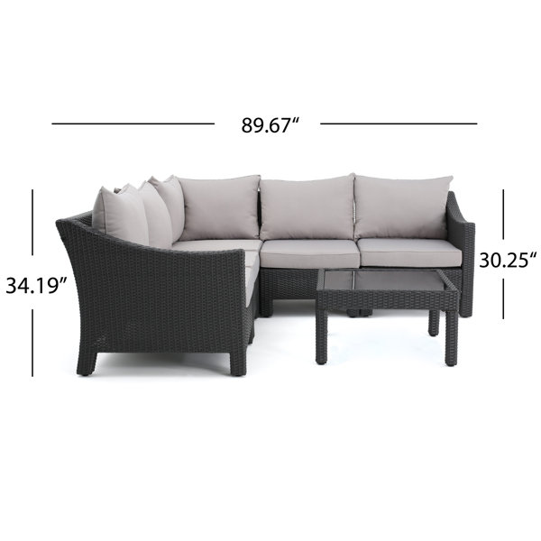 Sol 72 Outdoor Coast 6 Piece Rattan Sectional Seating Group With Cushions Reviews Wayfair
