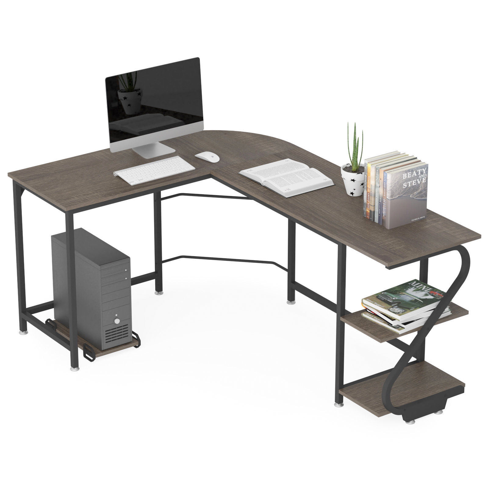 17 Stories Dyri Reversible LShape Executive Desk Wayfair