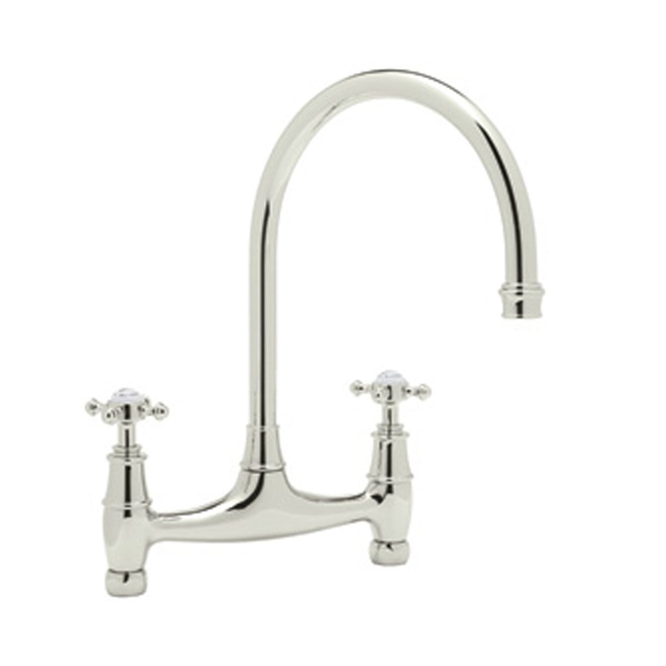 Perrin Rowe Georgian Era Bridge Kitchen Faucet With Cross