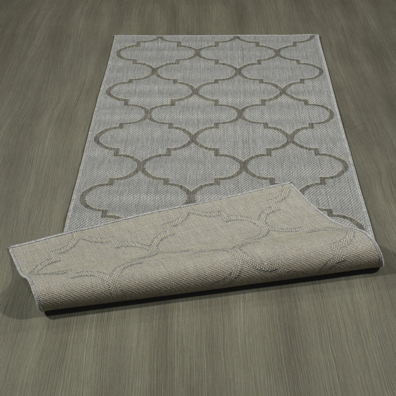 Charlton Home Chapman Trellis Light Gray Indoor Outdoor Area Rug Reviews Wayfair