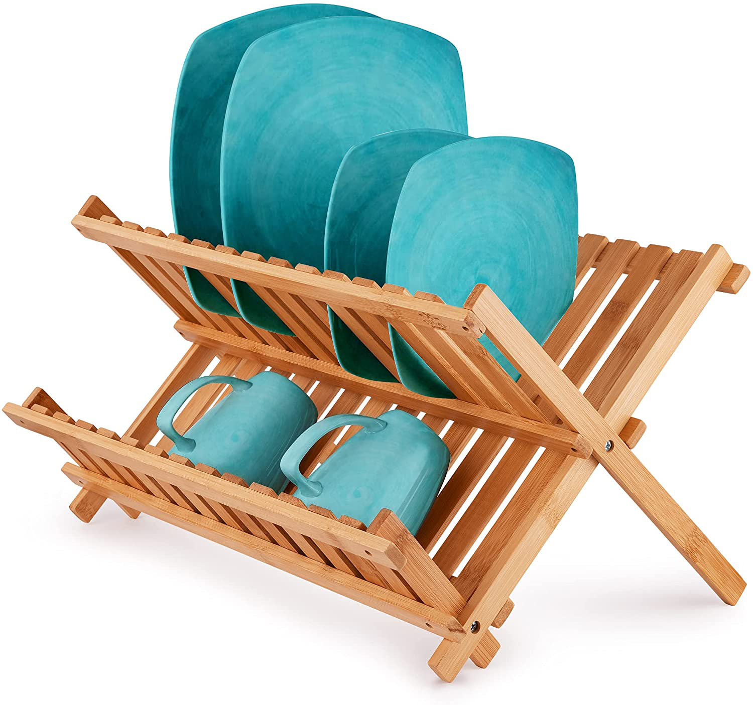 Zulay Kitchen Foldable Drying Bamboo Dish Rack Wayfair