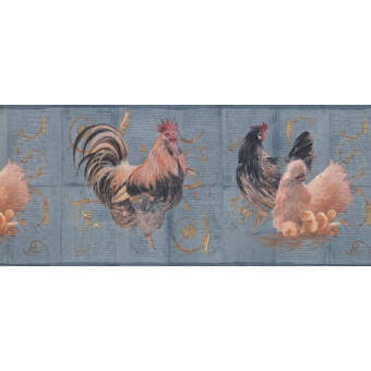 Fleur De Lis Living Donovan Abstract Rooster Chicken Chicks On