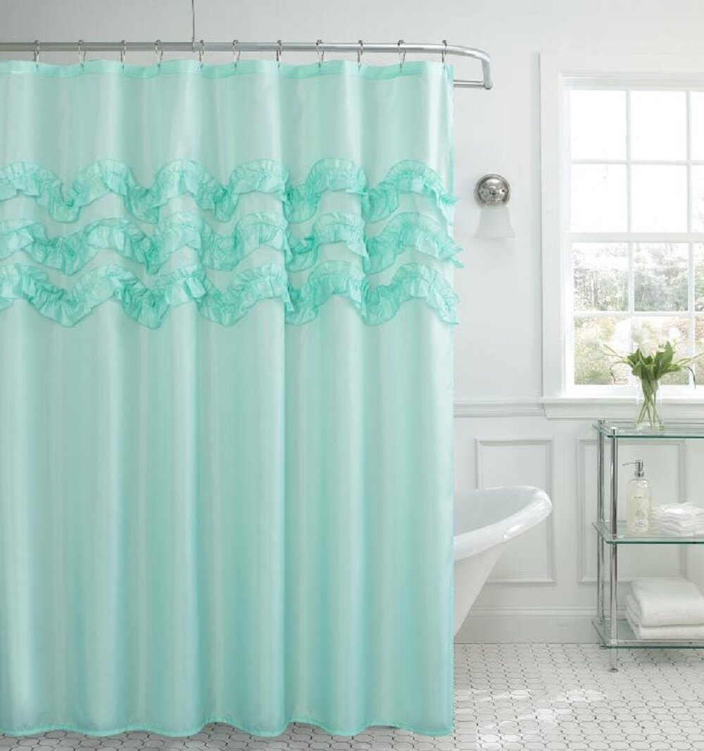 August Grove® Andes Solid Single Shower Curtain And Reviews Wayfair