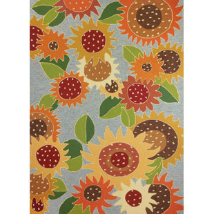Sunflower Rug Wayfair Dorothy Sunflower Impression Hand Hooked Orange Yellow Area Rug