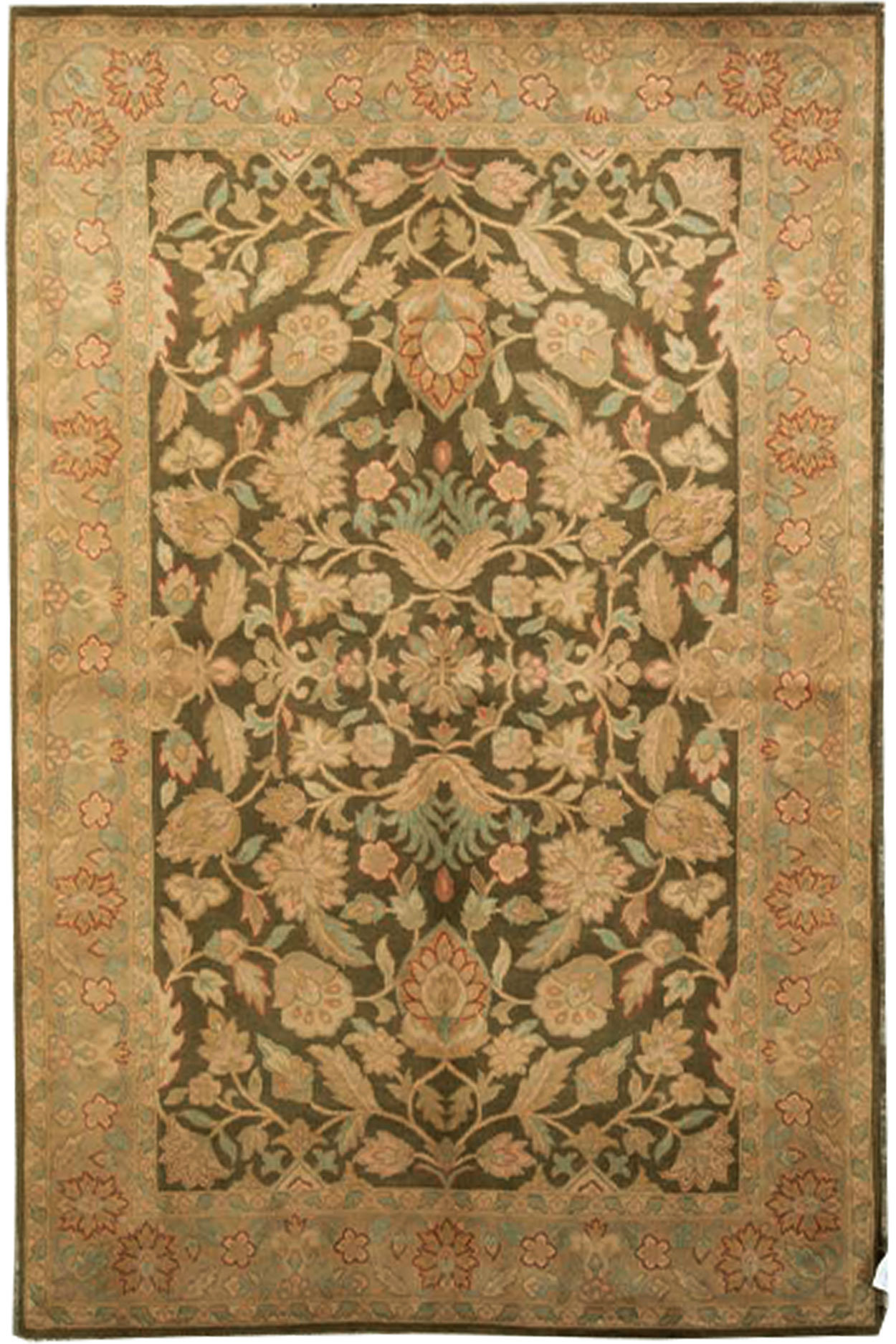 Bokara Rug Co Inc Savonnerie Oriental Hand Knotted Wool Green Area Rug Wayfair