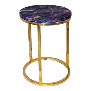 Barwick Amethyst End Table by Everly Quinn