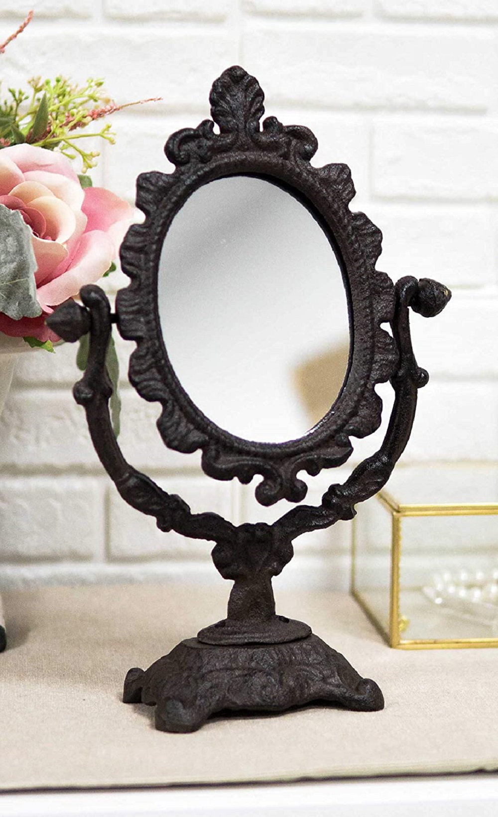 Astoria Grand Cast Iron Rustic Vintage Heirloom Antique Finish Small Decorative Tabletop Or Countertop Oval Vanity Mirror 11 5 Tall Boudoir Victorian Style Accent Mirrors Wayfair Ca 235 items found from ebay international sellers. astoria grand cast iron rustic vintage heirloom antique finish small decorative tabletop or countertop oval vanity mirror 11 5 tall boudoir victorian