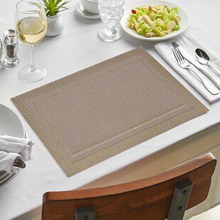 Details about   Placemats Set of 8 Heat-Resistant PVC Woven Dinner Table Mat Washabl17.7"x11.8" 