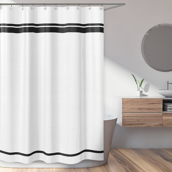 Details about   Bathroom Decor Shower Curtain Set Waterproof Fabric Hooks Simple Black and White 
