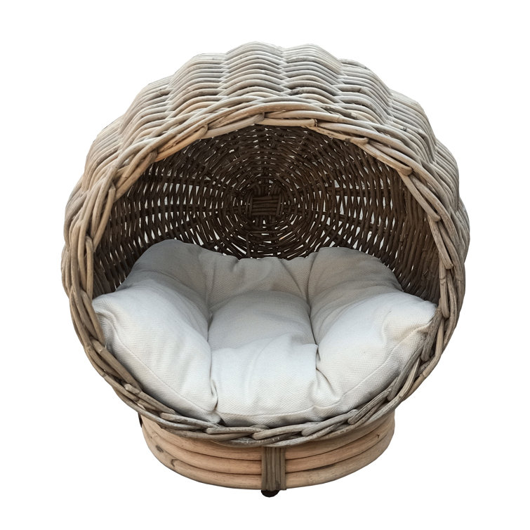 wicker cat bed