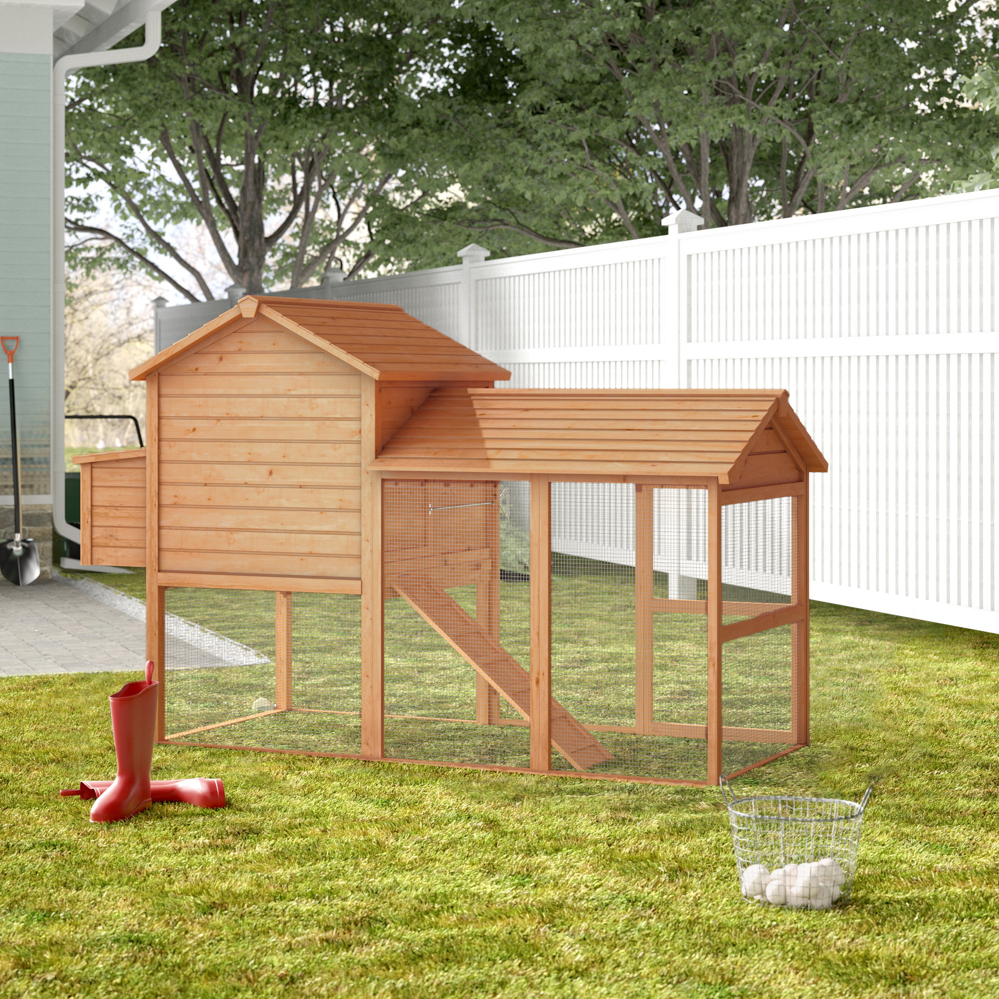 Tucker Murphy Pet™ Belinda 30 Square Feet Chicken Coop with Chicken Run