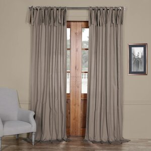 Anacari Solid Tab Top Single Curtain Panel