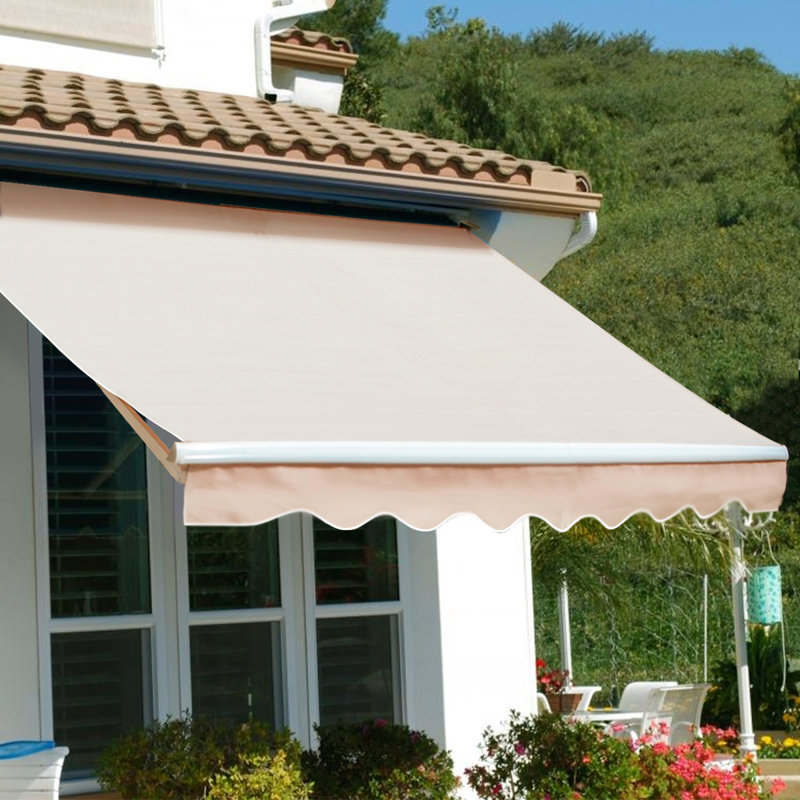 Barton 12 X 10 Polyester Retractable Standard Patio Awning
