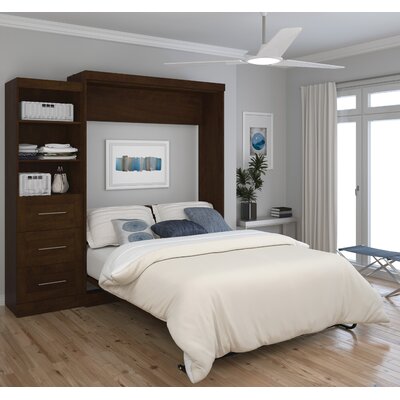 Brayden Studio Walley Murphy Bed Color Chocolate Size Queen