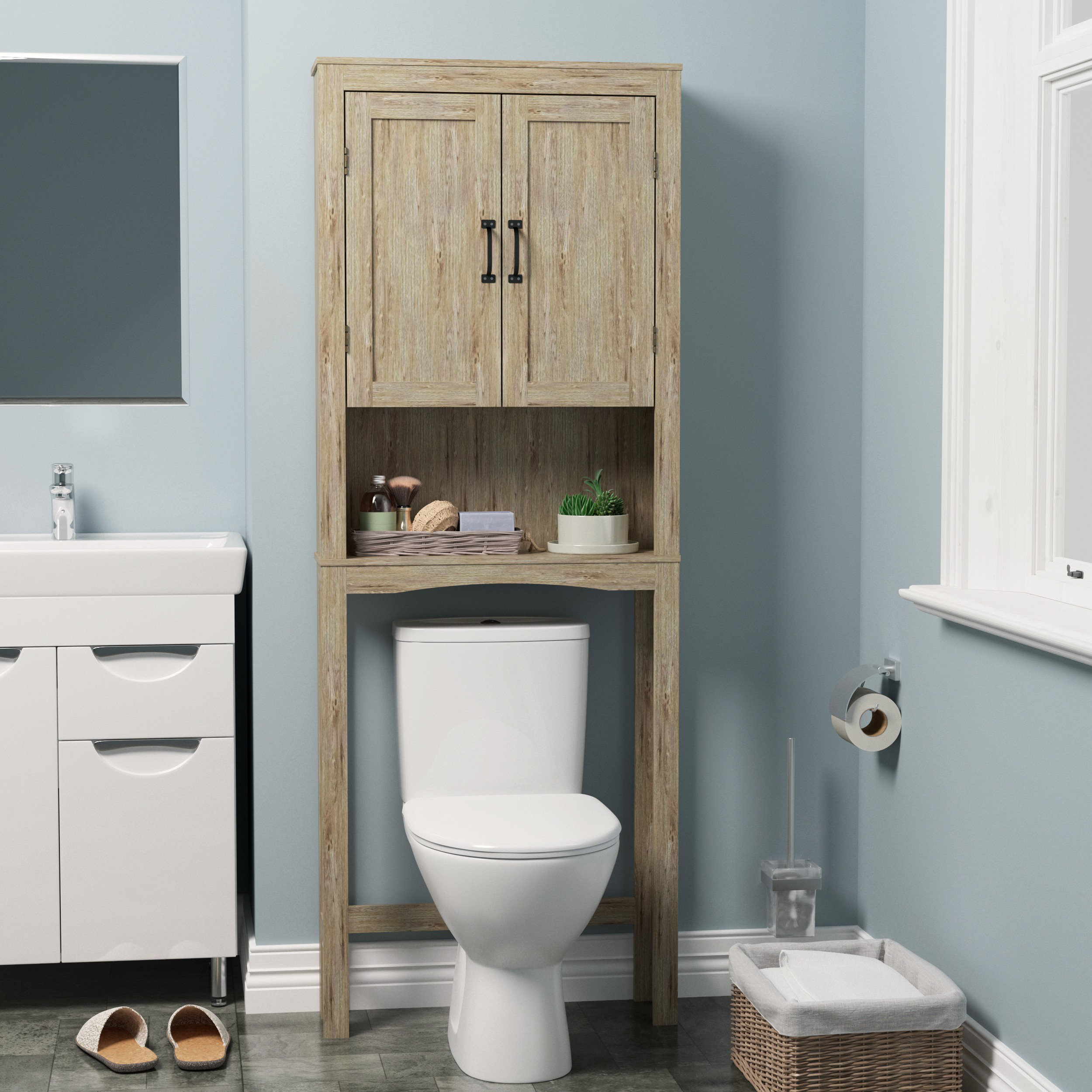 Foundry Select Tysen 26 W X 69 H X 8 D Over The Toilet Storage Reviews Wayfair Foundry Select Tysen 26 W X 69 H X 8 D Over The Toilet Storage Reviews Wayfair