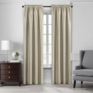 Custom Made Taupe Silk Dupioni Pinch Pleat Thermal Drape Curtain 42"x92" 1 Panel 