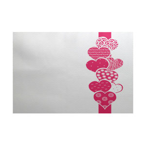 Valentine's Day Fuchsia Indoor/Outdoor Area Rug