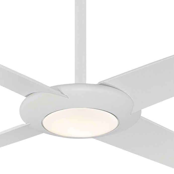 62 Pancake 4 Blade Led Ceiling Fan With Remote Light Kit Included
