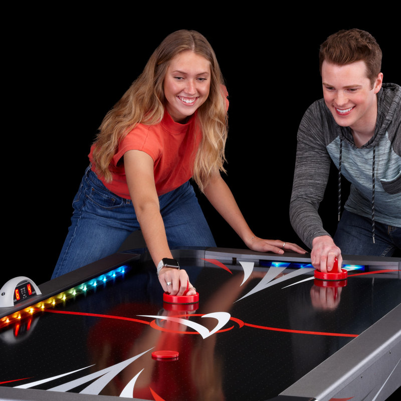 Gld Products Fat Cat 83 2 Player Air Hockey Table With Digital Scoreboard And Lights Wayfair