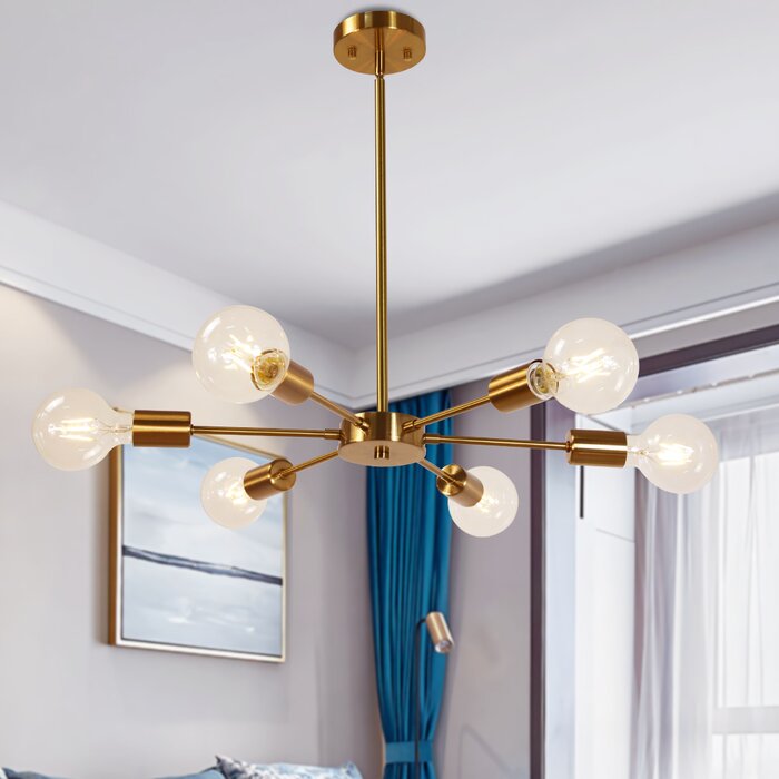 Everly Quinn Jankowski 6 - Light Sputnik Sphere Chandelier & Reviews ...