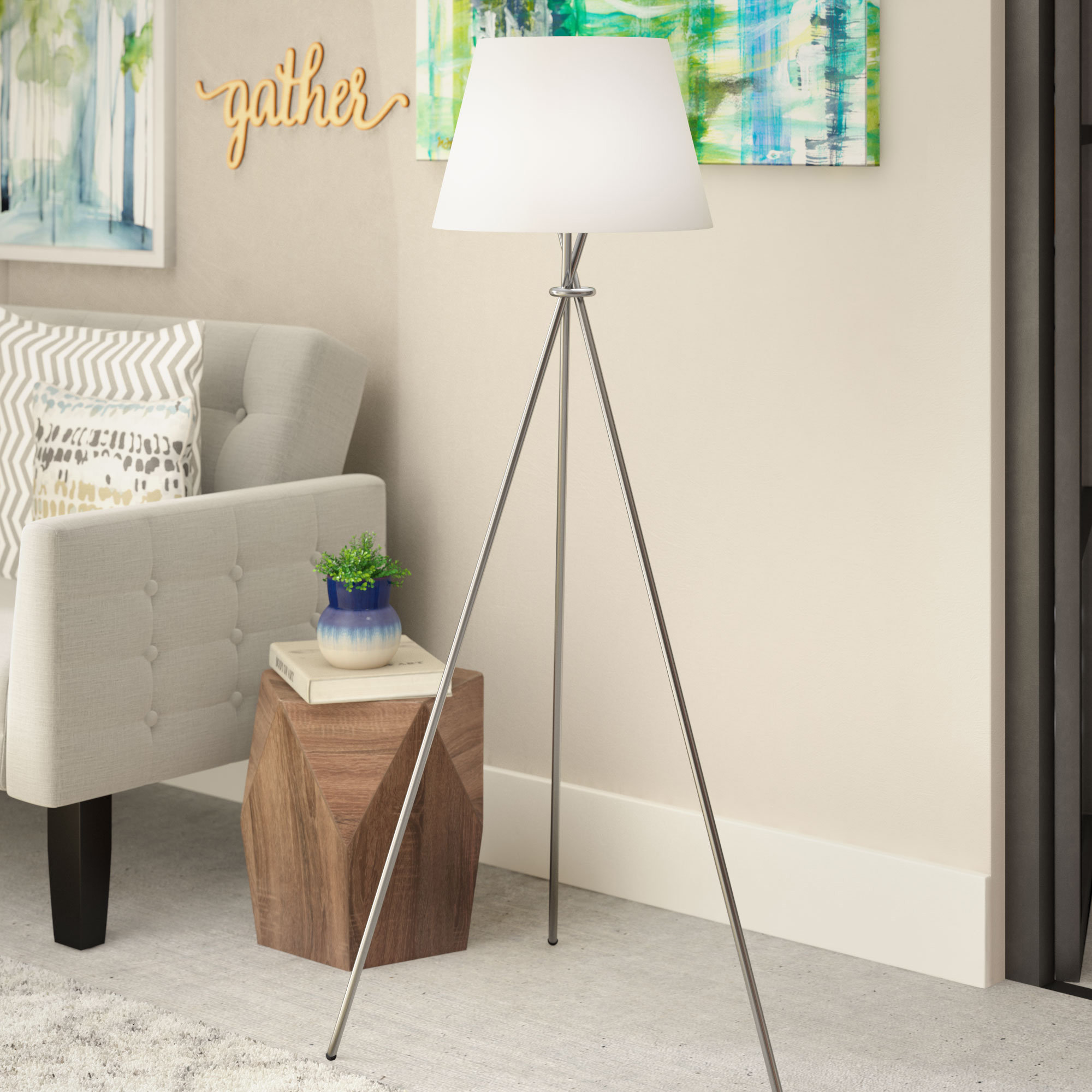 Zipcode Design Aurelius 59 Tripod Floor Lamp Reviews Wayfair