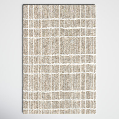 Alec Plaid Handmade Tufted Wool Brown Area Rug