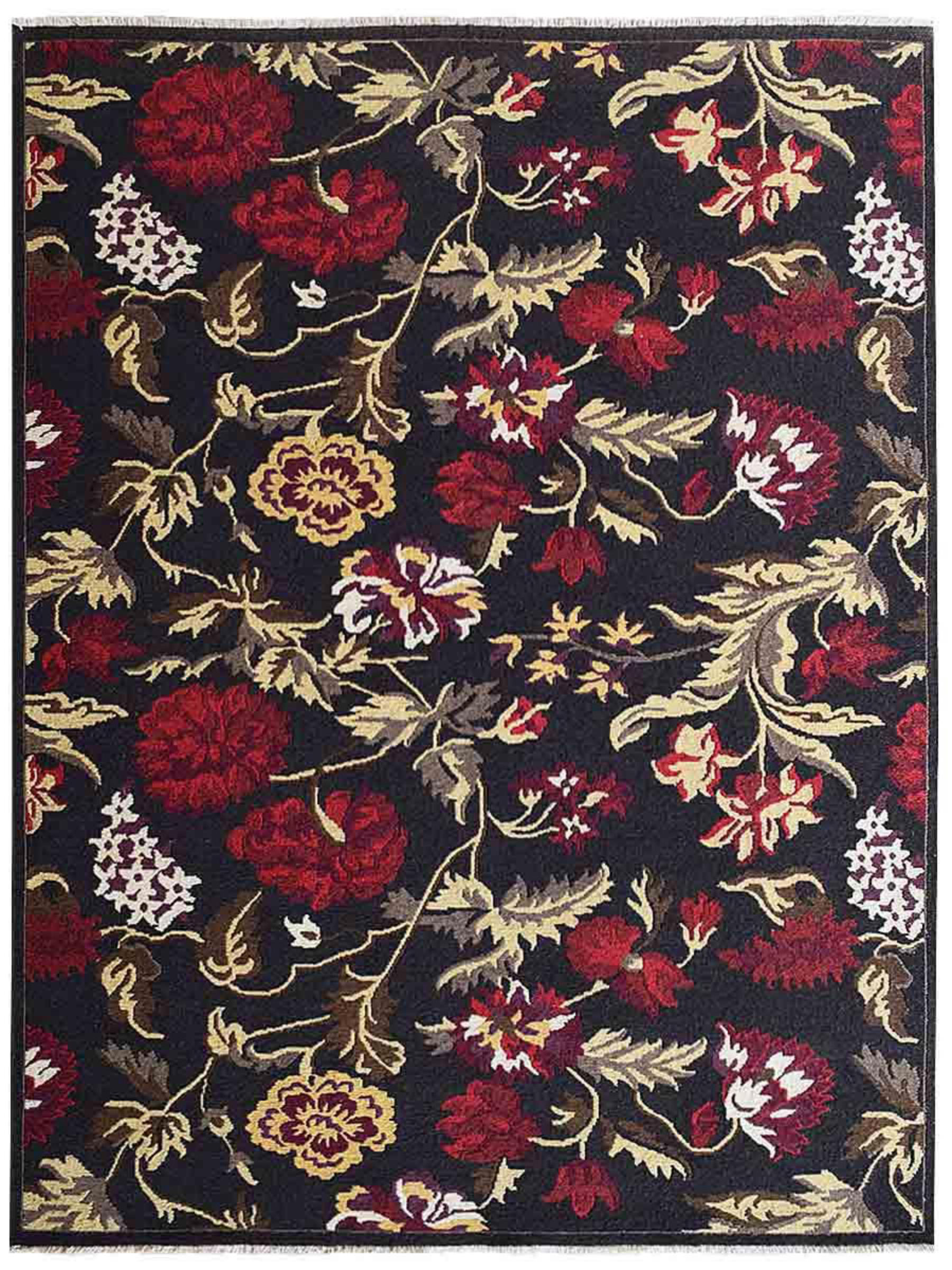 Red Barrel Studio Tullos Fl Hand Knotted Wool Black Area Rug Tullos Fl Hand Knotted Wool