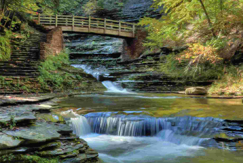 Autumn At Stony Brook Size: 20" H x 20" W