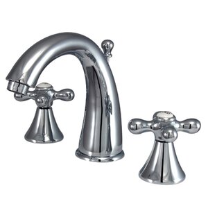 Naples Double Handle Widespread Bathroom Sink Faucet with Brass Pop-up