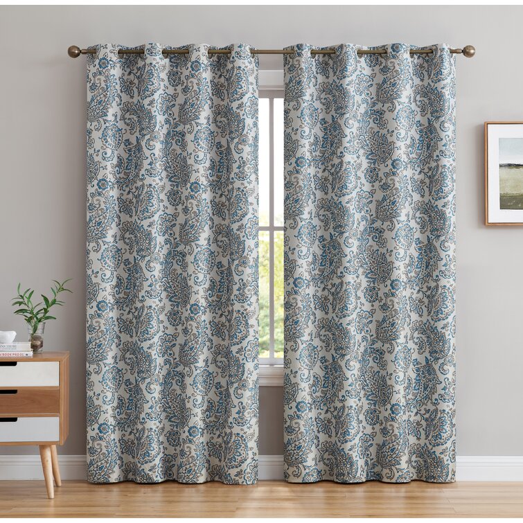 2 Panels Lined Backing Heavy Thick Blackout Window Curtains Drapes 52"Wx84"L 