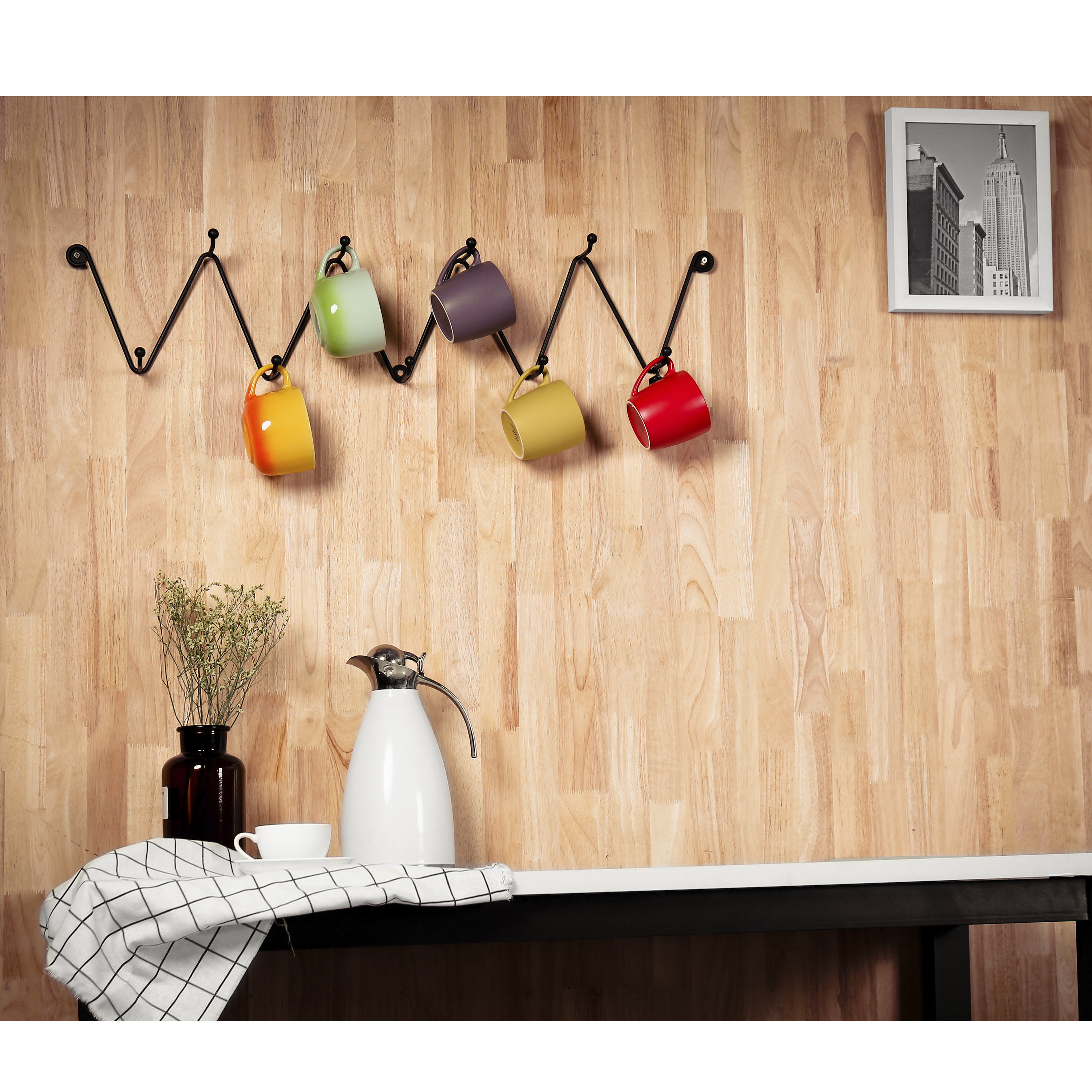 9 hook coat rack