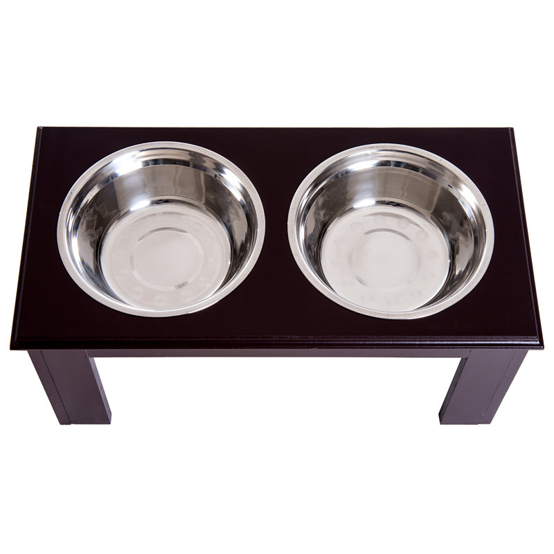 double bowl elevated feeder