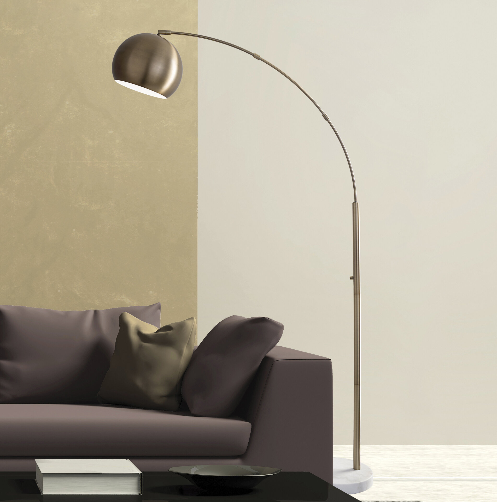 Wrought Studio Dacia 78 Arched Floor Lamp Reviews Wayfair