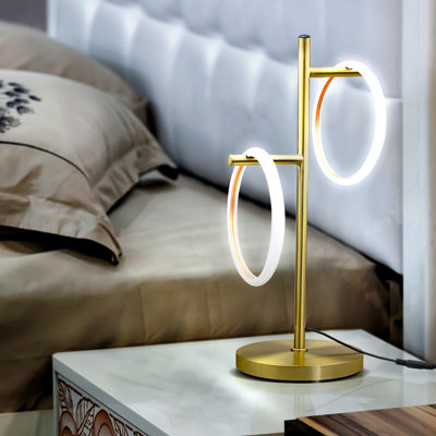 Saturn 21 in. Industrial Integrated LED Desk Table Lamp with Built-In 3-Way Dimmer