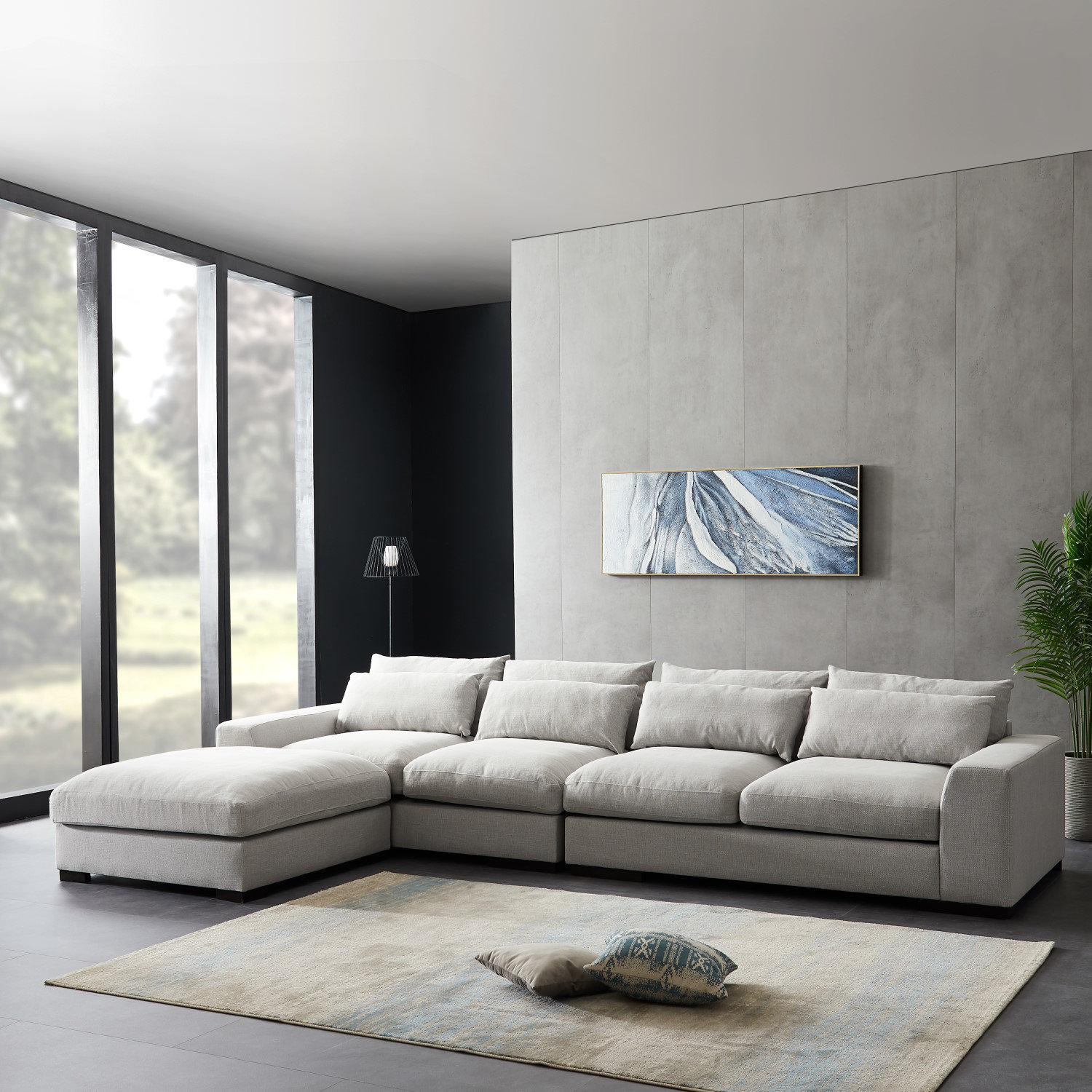 Light grey linen couch Clearance